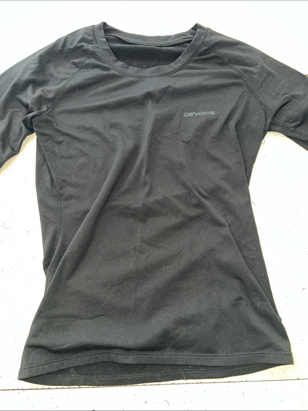 Women's Black Long Sleeve Performance Top